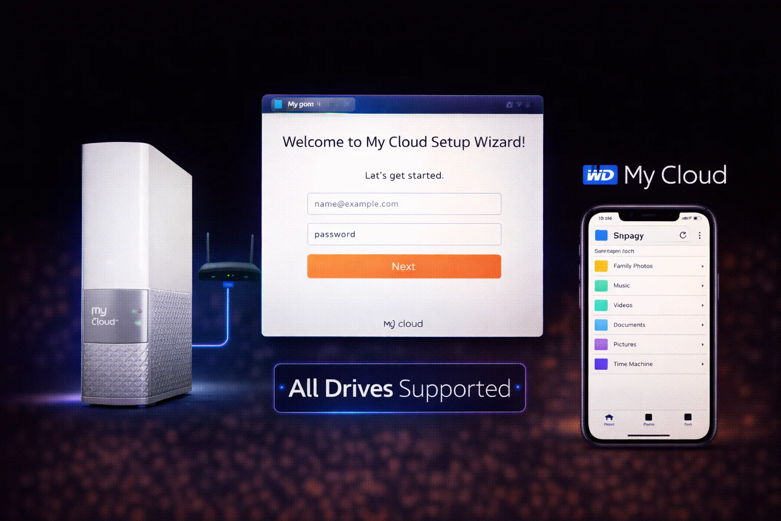 wd my cloud setup
