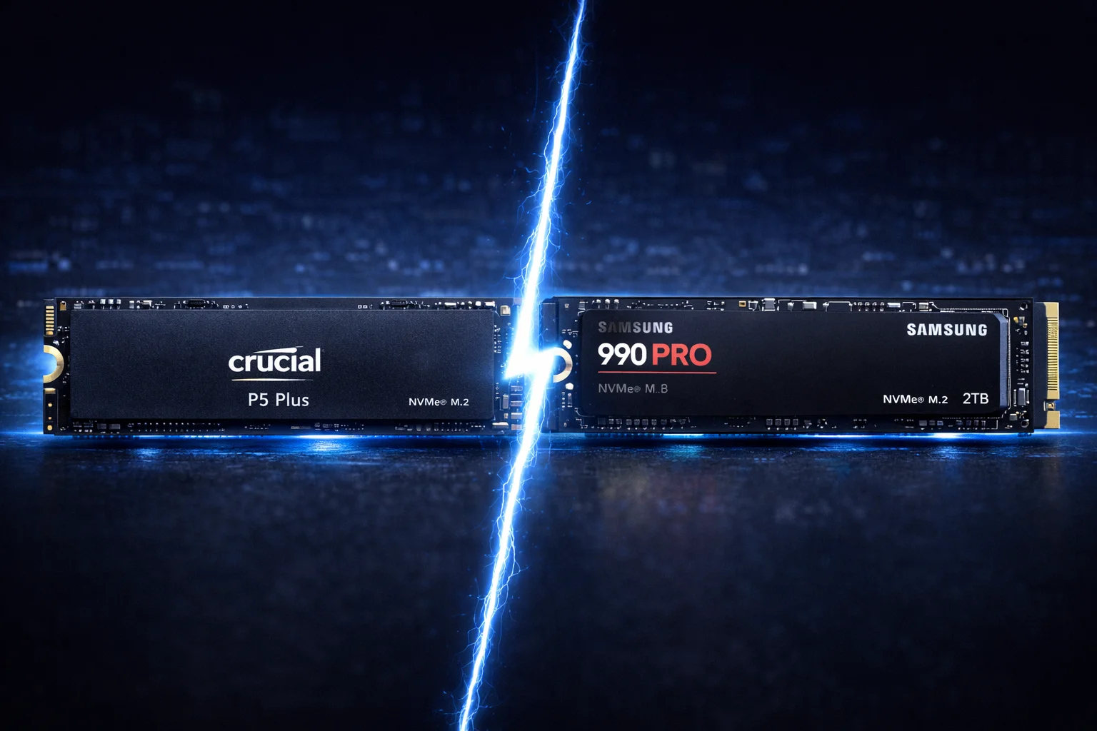 Crucial P5 Plus vs Samsung 990 PRO: NVMe SSD Comparison 2026