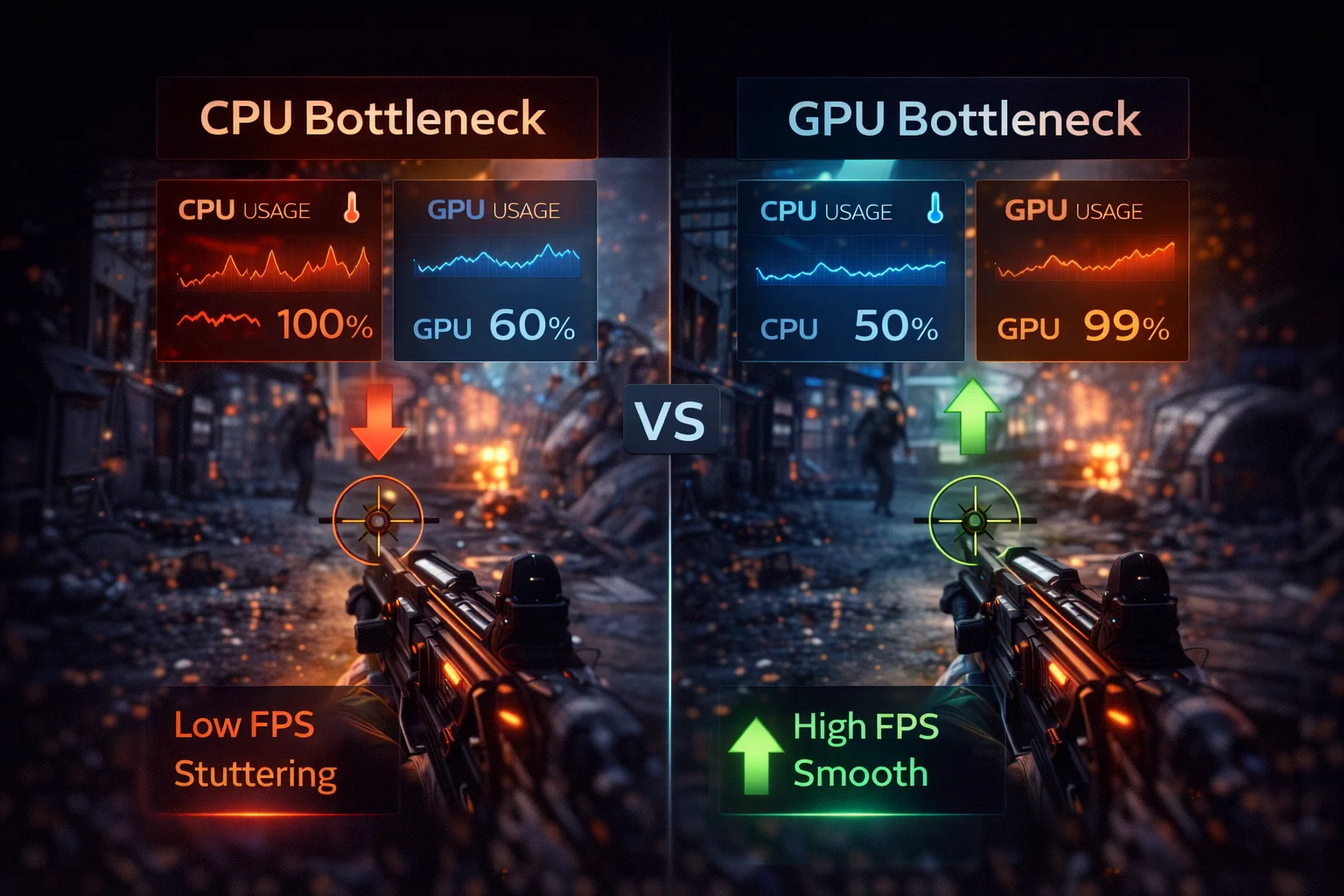cpu vs gpu bottleneck