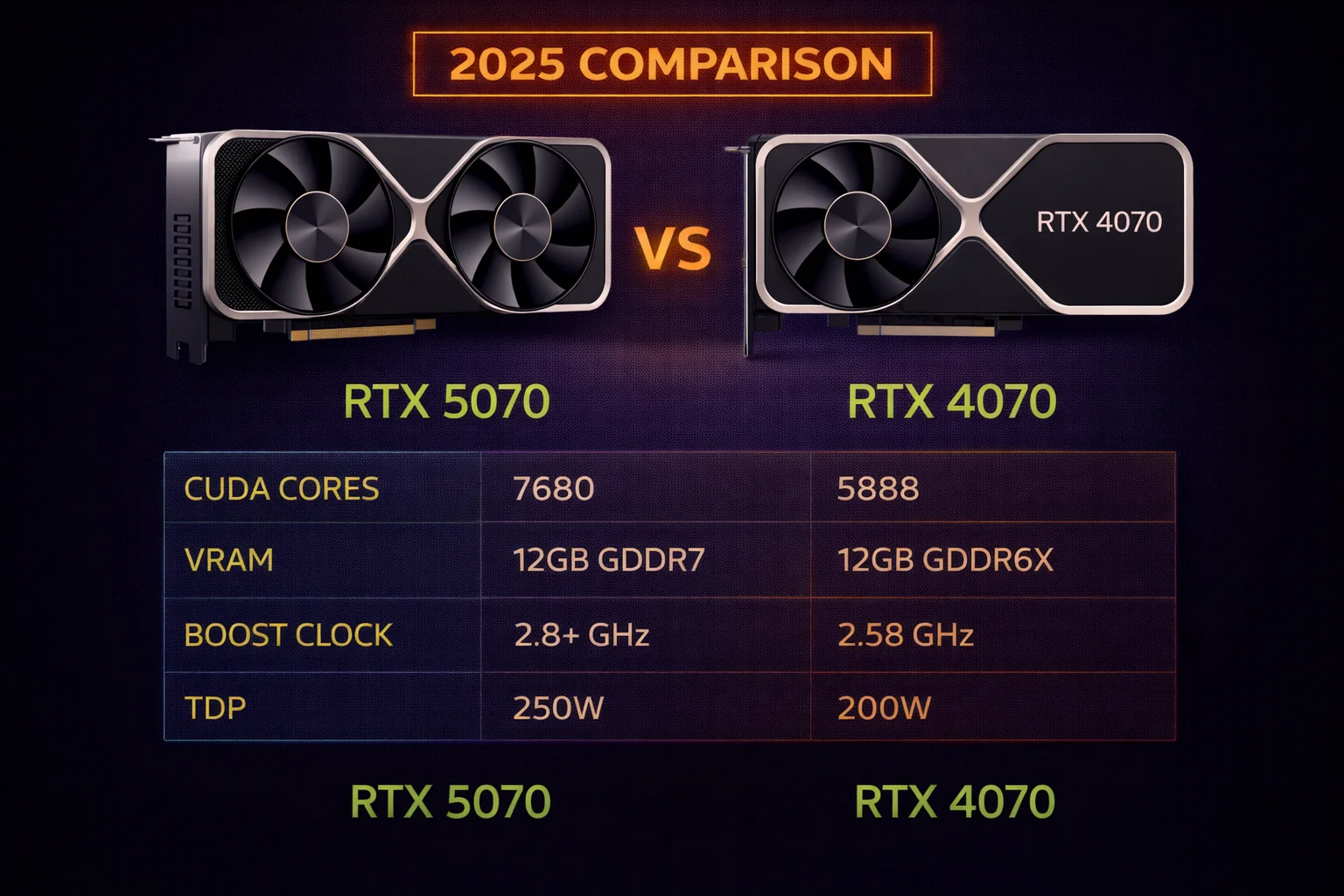 rtx 5070 vs rtx 4070